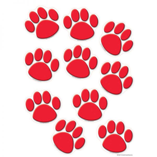 Teacher Created Resources Red Paw Prints Accents