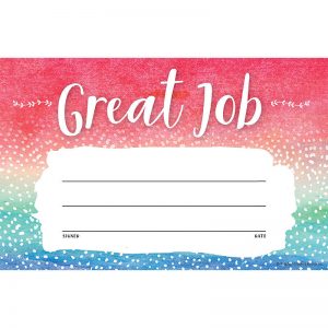 Teacher Created Resources Watercolor Great Job Awards