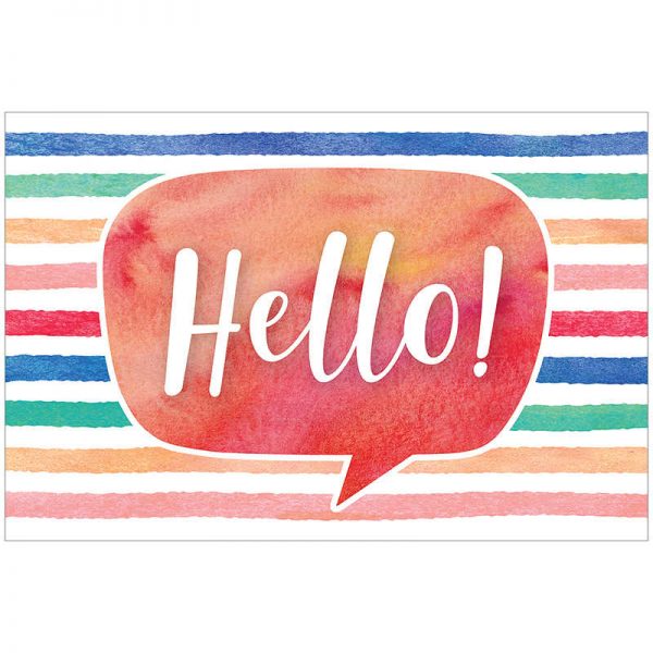 Teacher Created Resources Watercolor Hello Postcards