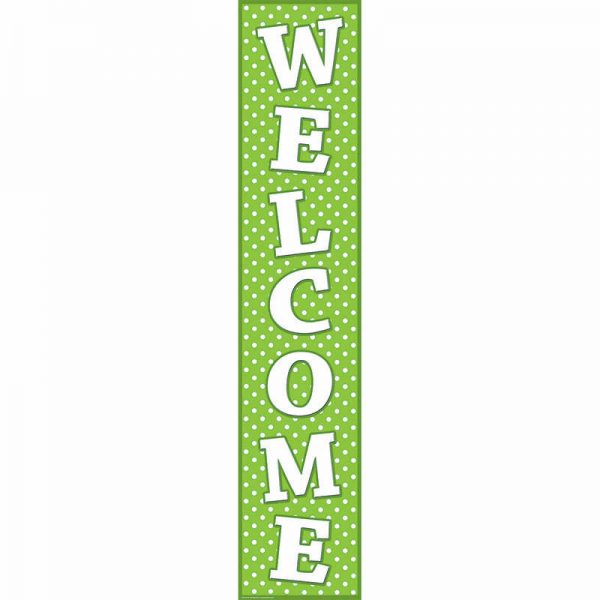Teacher Created Resources Lime Polka Dots Welcome Banner