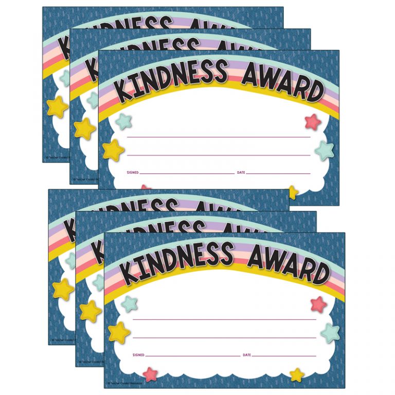 Teacher Created Resources Oh Happy Day Kindness Awards, 30 Per Pack, 6 Packs