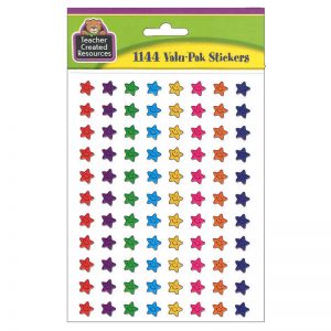 Teacher Created Resources Mini Smiley Stars Valu-Pak Stickers