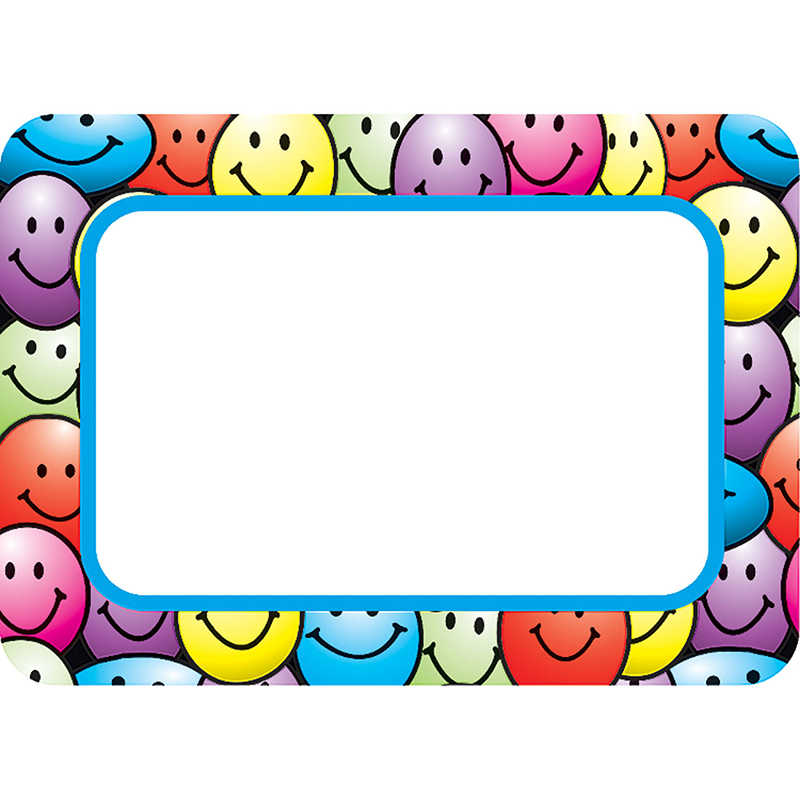 TeachersParadise - Happy Faces Name Tags/Labels - TCR5172