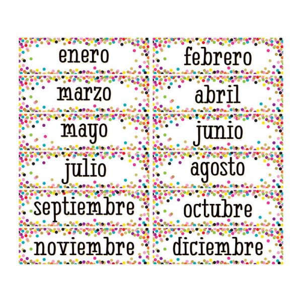 Teacher Created Resources Confetti Spanish Monthly Headliners
