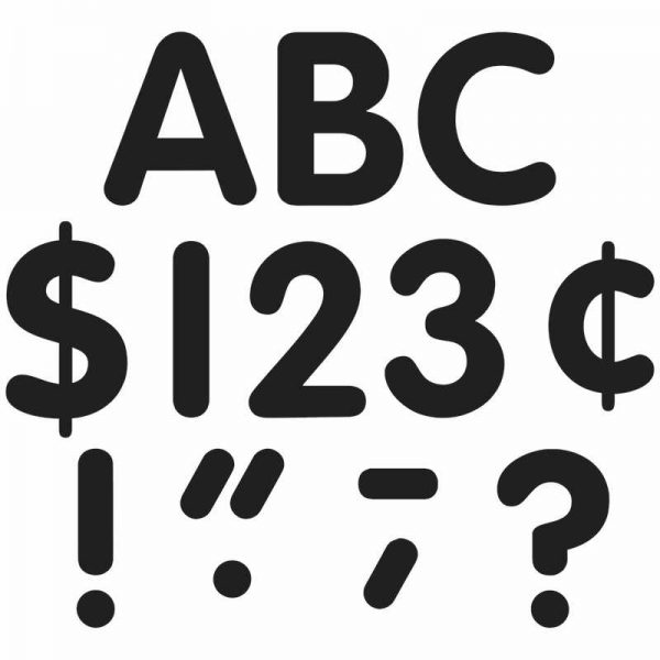 Teacher Created Resources Black Classic Font 4" Letters Uppercase Pack, 81 Pieces