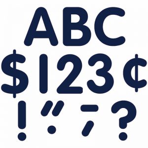 Teacher Created Resources Classic Font 4" Uppercase Letters, Navy Blue