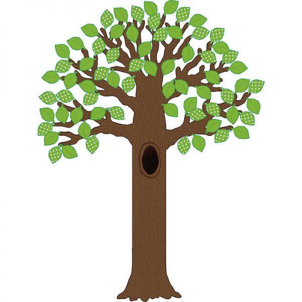 Teacher Created Resources Big Tree with Polka Dot Leaves Bulletin Board Display Set