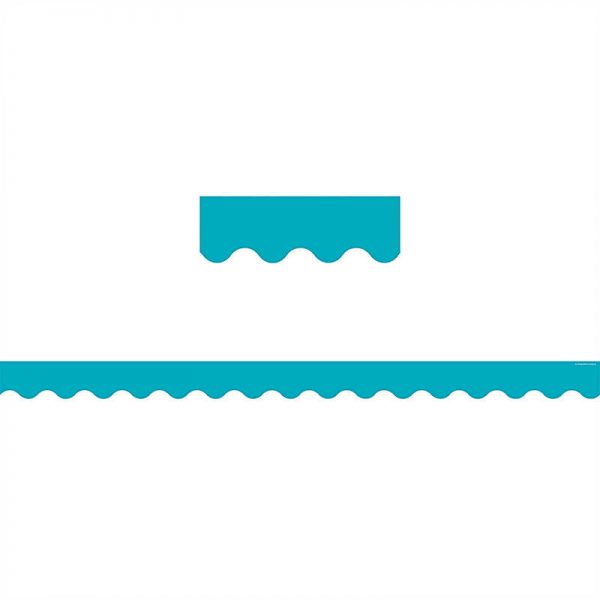 Teacher Created Resources Teal Scalloped Border Trim, 35 Feet