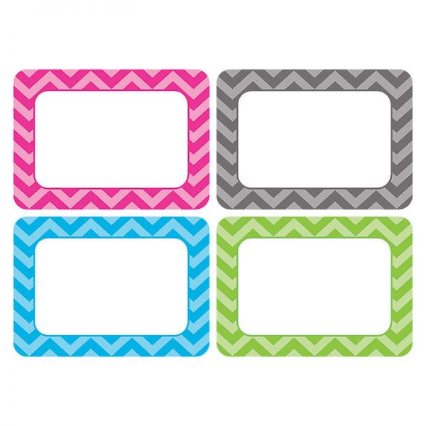Teacher Created Resources Chevron Name Tags, Multi Pack, Pack of 36