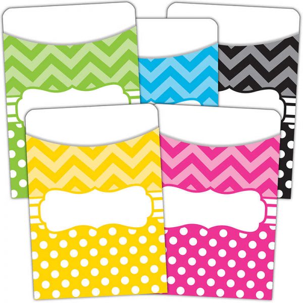 Teacher Created Resources Chevrons and Dots Library Pockets