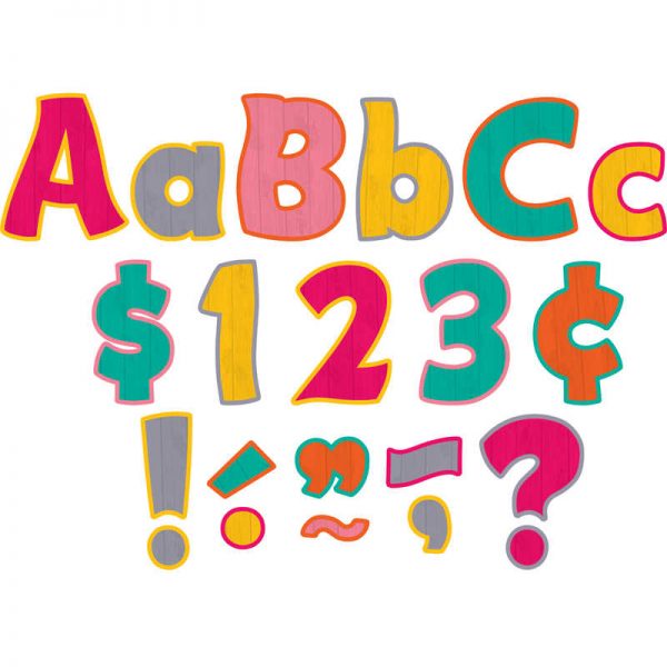 Teacher Created Resources Tropical Punch Funtastic 4" Letters Combo Pack, 208 Pieces Per Pack, 3 Packs