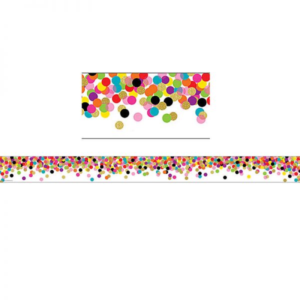 Teacher Created Resources Confetti Straight Border Trim, 35 Feet