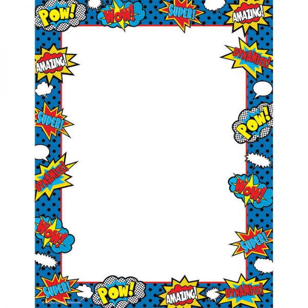 Teacher Created Resources Superhero Computer Paper