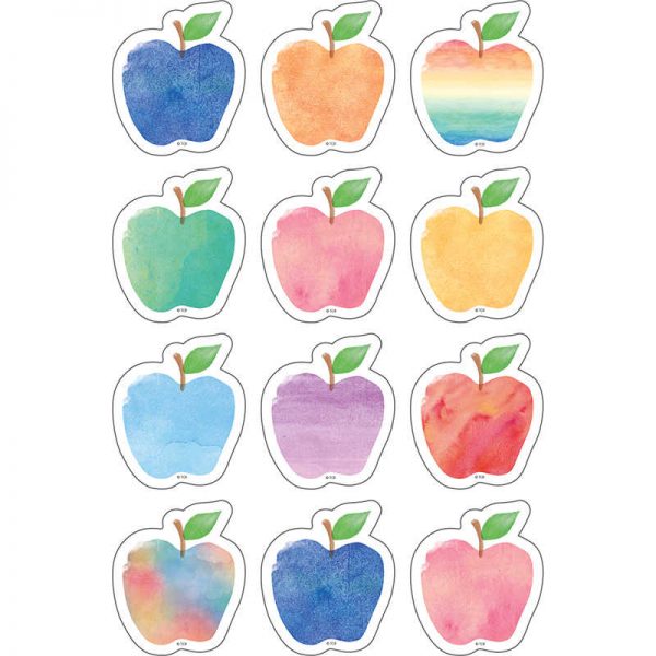 Teacher Created Resources Watercolor Apples Mini Accents, Pack of 36