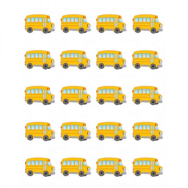 Teacher Created Resources School Bus Stickers, Pack of 120