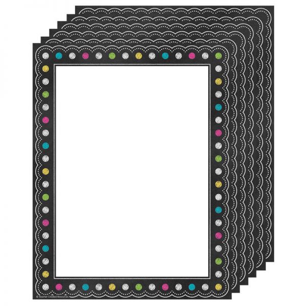 Teacher Created Resources Chalkboard Brights Computer Paper, 50 Per Pack, 6 Packs