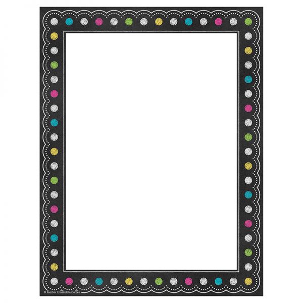 Teacher Created Resources Chalkboard Brights Computer Paper
