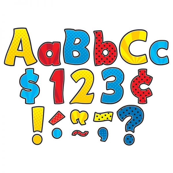 Teacher Created Resources Superhero Funtastic 4" Letters Combo Pack, 208 Pieces