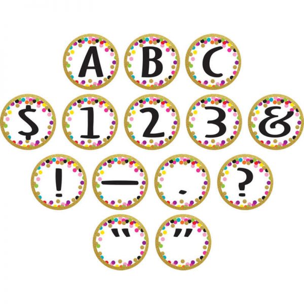 Teacher Created Resources Confetti Circle Letters, 216 Pieces