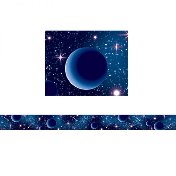 Teacher Created Resources Blue Stellar Space Straight Border Trim, 35 Feet
