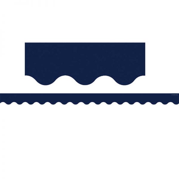 Teacher Created Resources Navy Scalloped Border Trim, 35 Feet