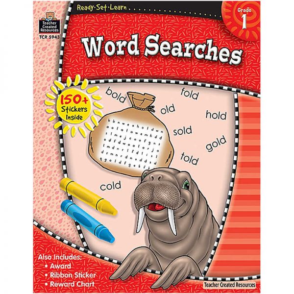Teacher Created Resources Ready•Set•Learn Word Searches, Grade 1