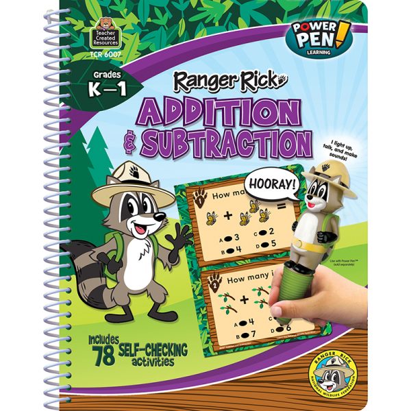 Teacher Created Resources Ranger Rick® Power Pen® Learning Book: Addition & Subtraction