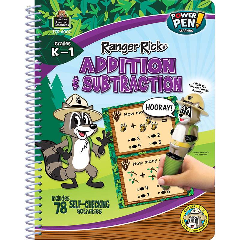 Teacher Created Resources Ranger Rick® Power Pen® Learning Book: Addition & Subtraction