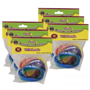 Teacher Created Resources Welcome to My Class Wristbands, 10 Per Pack, 6 Packs
