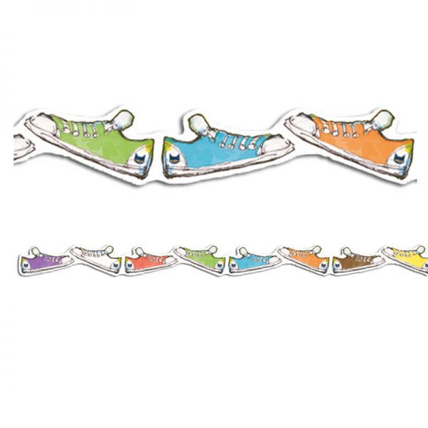 Teacher Created Resources Pete the Cat® Groovy Shoes Die-Cut Border Trim, 35 Feet Per Pack, 6 Packs