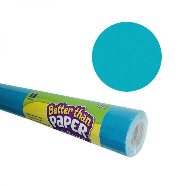 Teacher Created Resources Better Than Paper® Bulletin Board Roll, 4' x 12', Teal, 4 Rolls