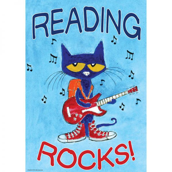 Teacher Created Resources Pete the Cat® Reading Rocks Positive Poster