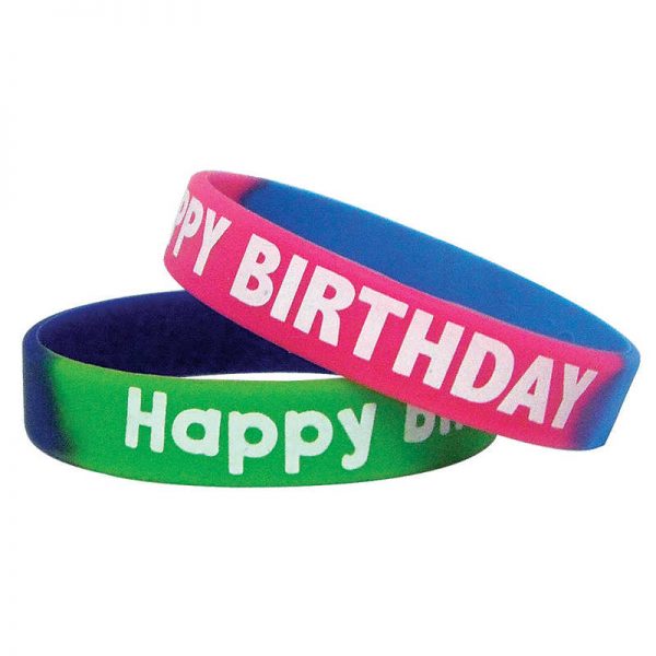 Teacher Created Resources Fancy Happy Birthday Two-Toned Wristband Pack, Pack of 10
