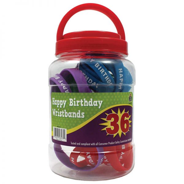 Teacher Created Resources Happy Birthday Wristband, Pack of 36