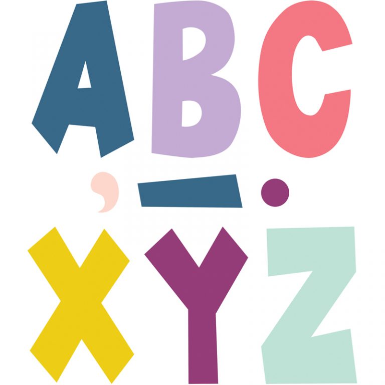 Teacher Created Resources Oh Happy Day 7" Fun Font Letters, 120 Pieces