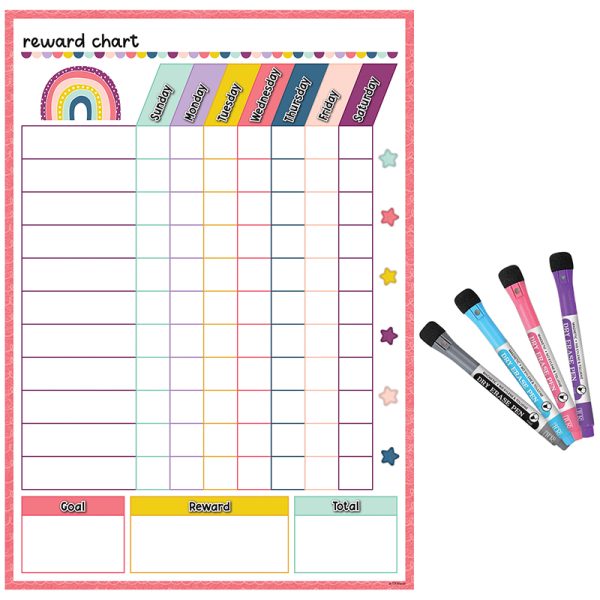Teacher Created Resources Oh Happy Day Dry-Erase Magnetic Reward Chart