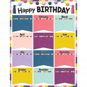 Teacher Created Resources Oh Happy Day Happy Birthday Chart, 17" x 22"