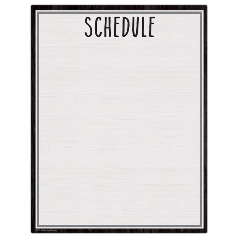 Teacher Created Resources Modern Farmhouse Schedule Write-On/Wipe-Off Chart, 17" x 22"