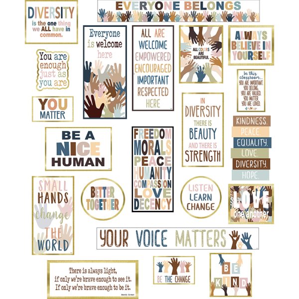 Teacher Created Resources Everyone is Welcome Diversity Mini Bulletin Board Set
