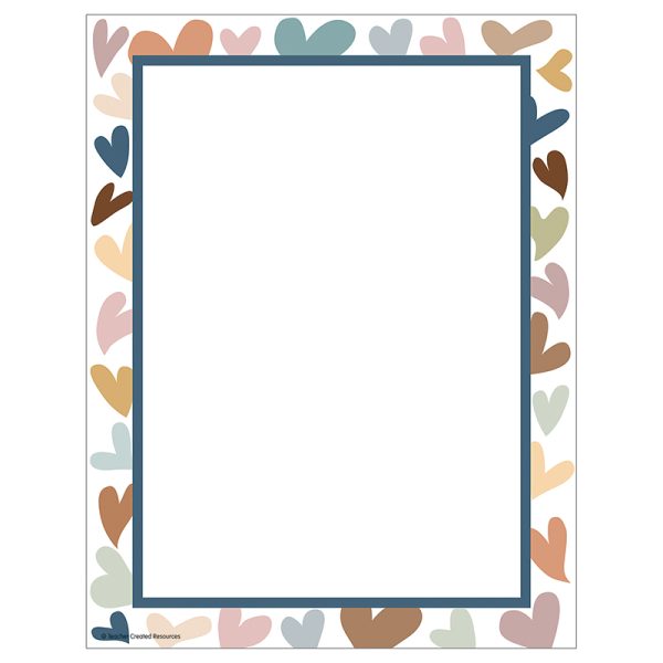 Teacher Created Resources Everyone is Welcome Hearts Computer Paper, 50 Sheets