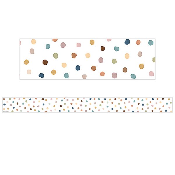 Teacher Created Resources Everyone is Welcome Painted Dots Straight Border Trim