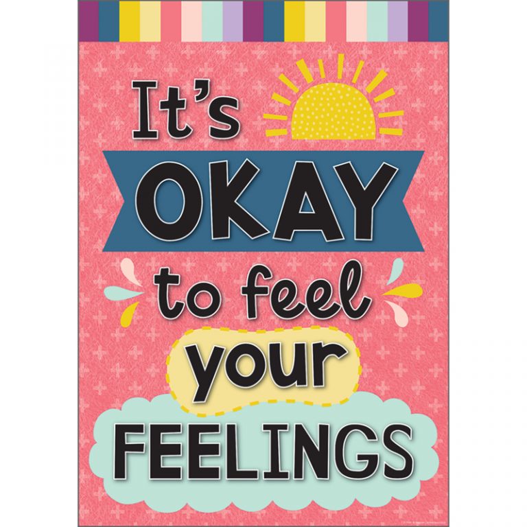 Teacher Created Resources Its Okay to feel Your Feelings Positive Poster, 13-3/8" x 19"