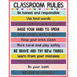 Teacher Created Resources Oh Happy Day Classroom Rules Chart, 17" x 22"
