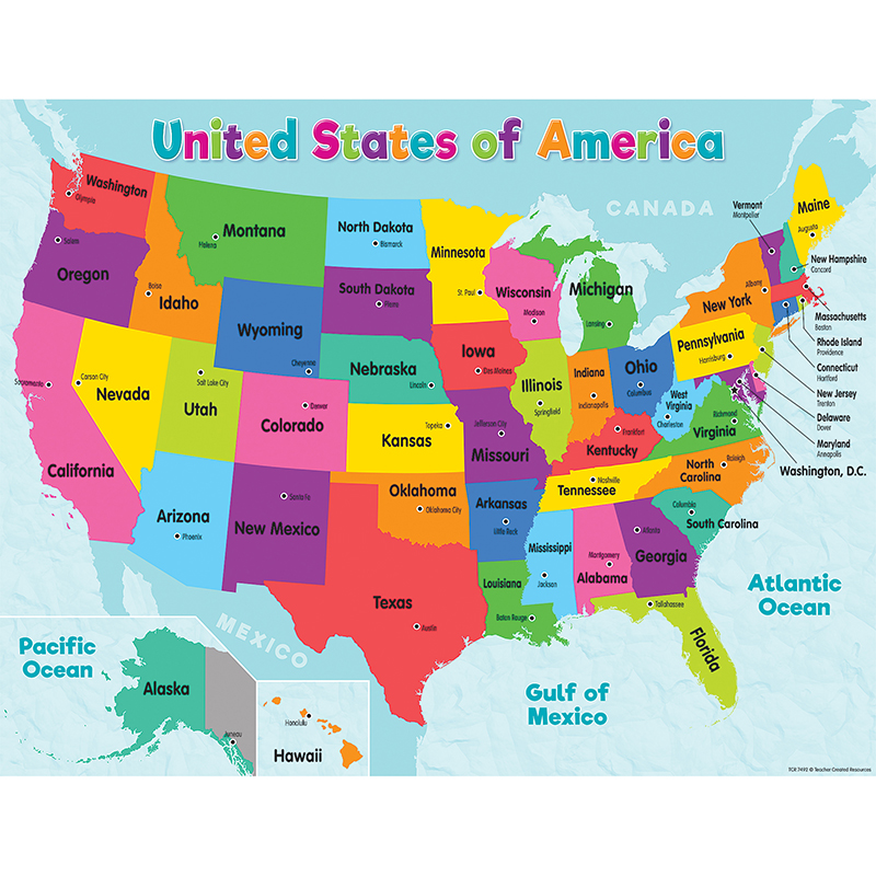 Teachersparadise Teacher Created Resources Colorful United States Of
