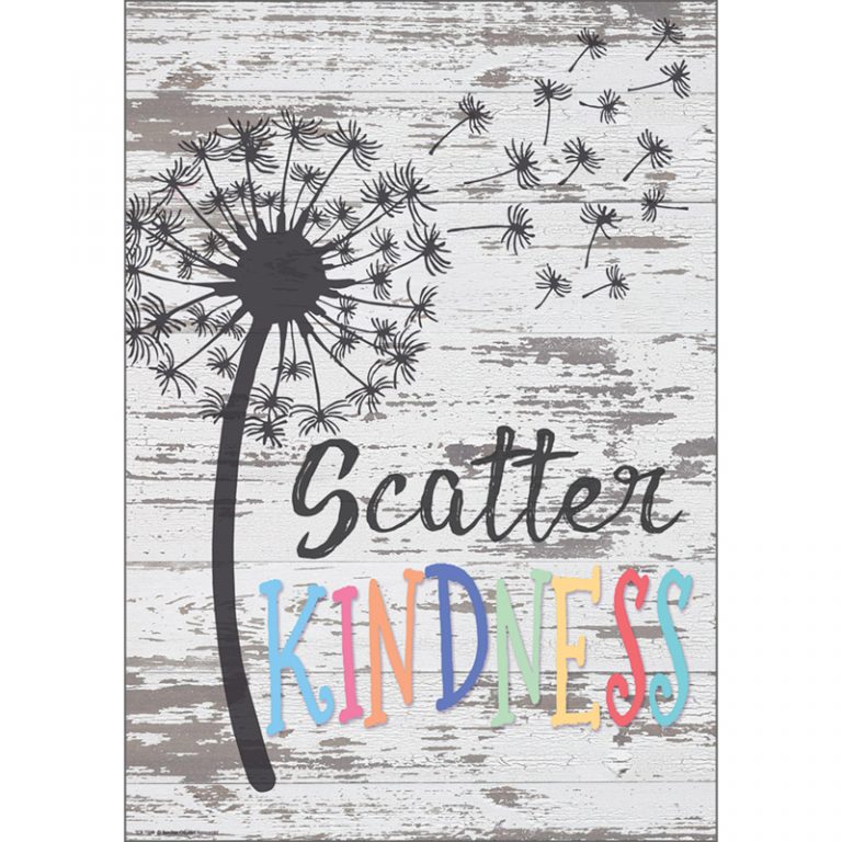 Teacher Created Resources Scatter Kindness Positive Poster, 13-3/8" x 19"