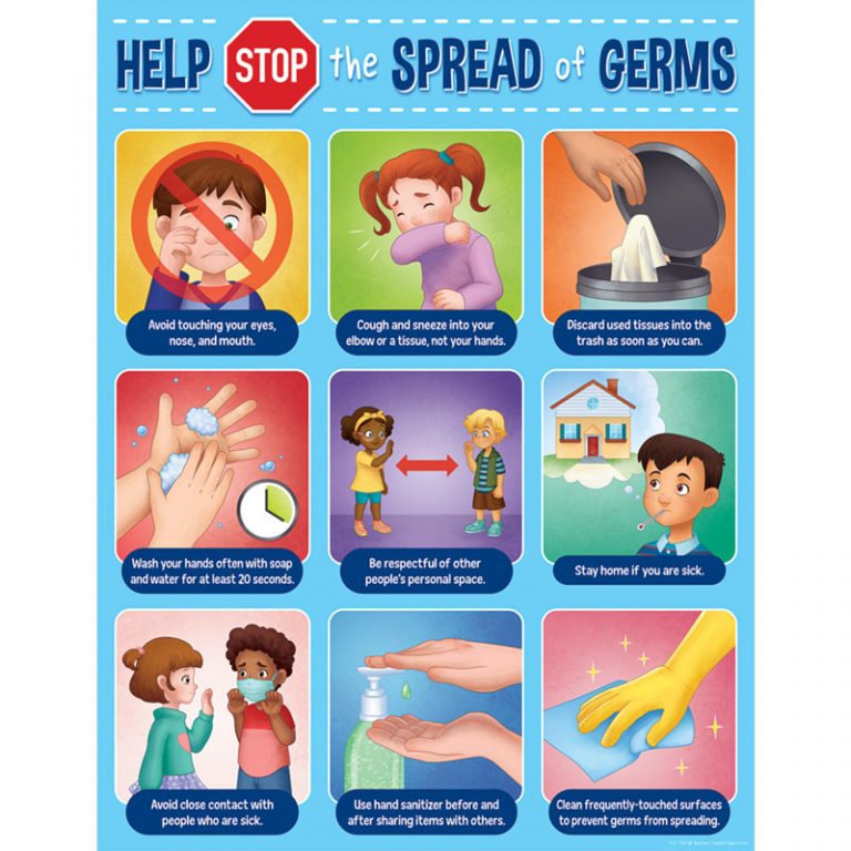 Teacher Created Resources Help Stop the Spread of Germs Chart, 17" x 19"