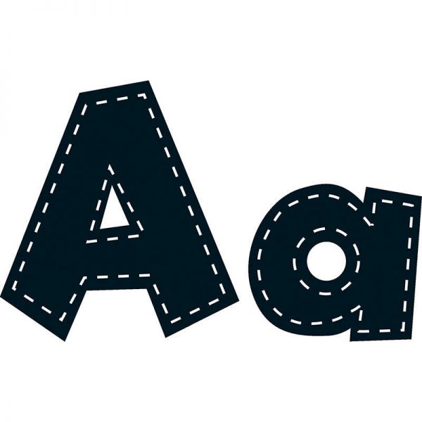 Teacher Created Resources 4" Fun Font Letters, Black Stitch, 160 Pieces