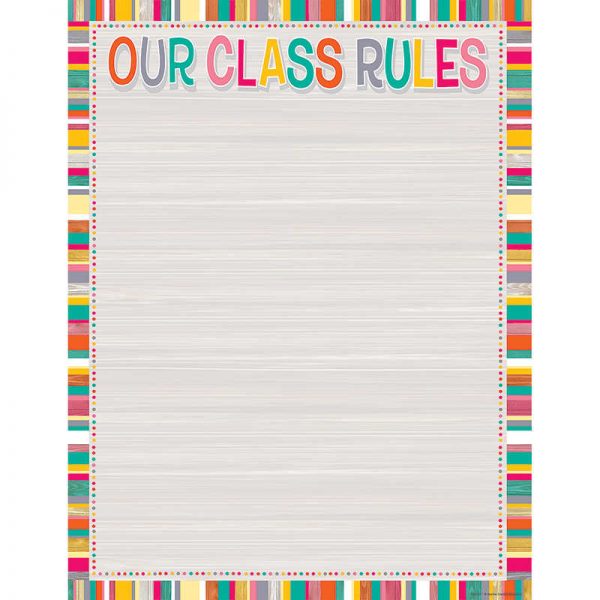 Teacher Created Resources Tropical Punch Our Class Rules Chart, 17" x 22"