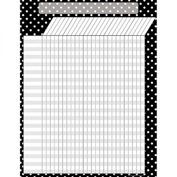 Teacher Created Resources Black Polka Dots Incentive Chart