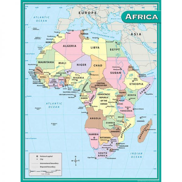 Teacher Created Resources Africa Map Chart